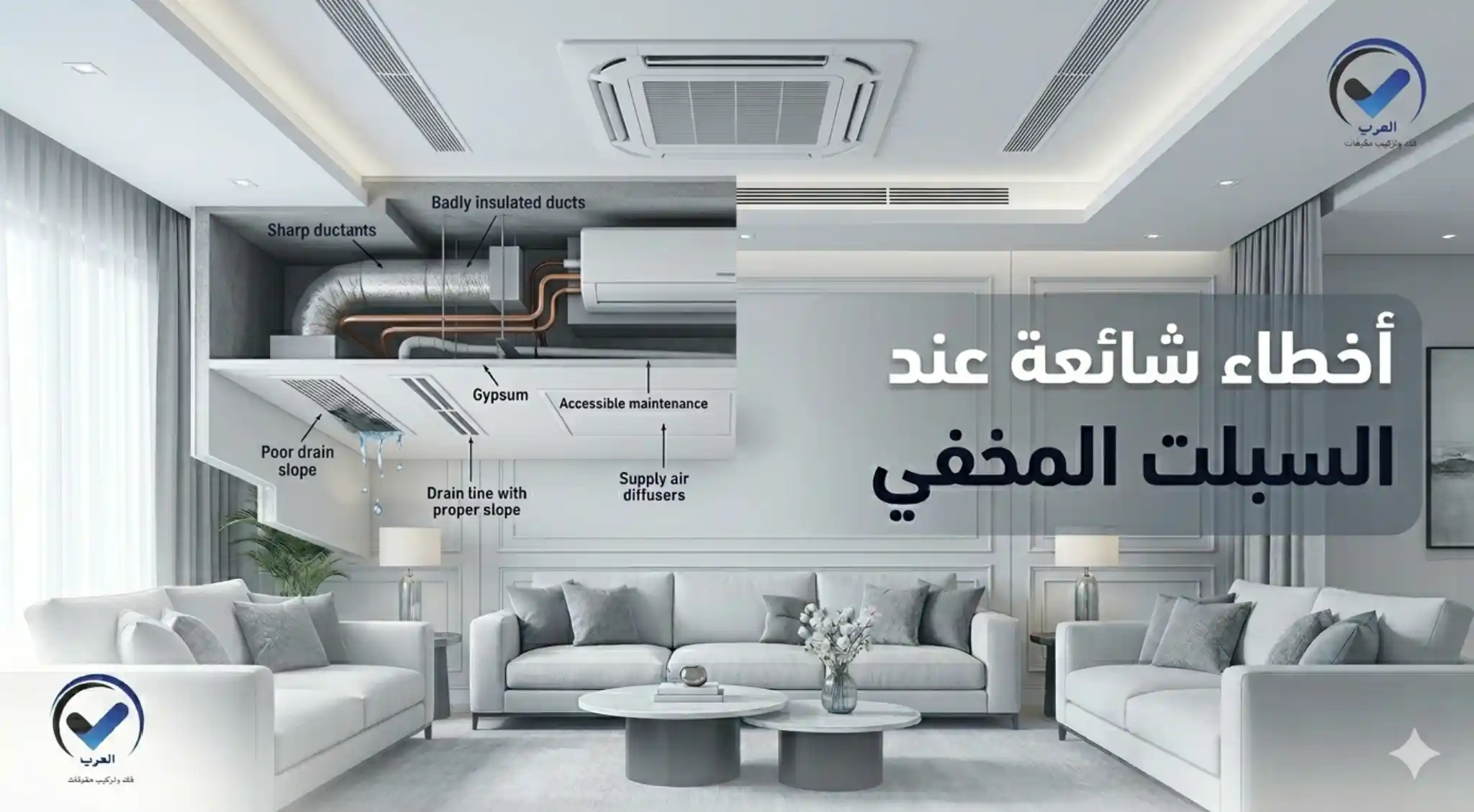 طريقة تركيب مكيف كونسيلد