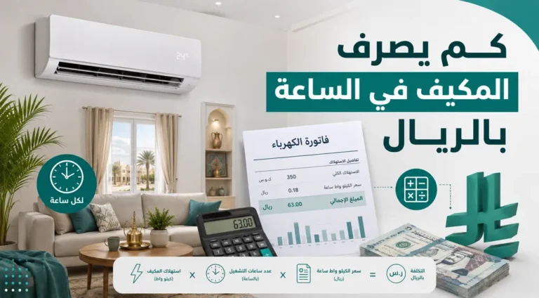 كم يصرف المكيف في الساعة بالريال